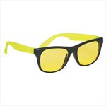 Black Frame With Yellow Temples Side